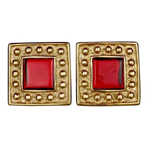 ysl square earrings|ysl earrings harvey nichols.